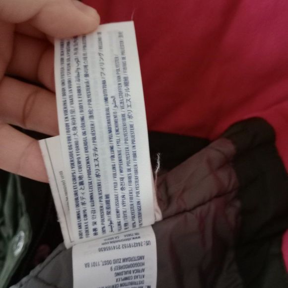 Abercrombie kids Little Girls dark Olive green puffer hooded jacket full zip - Picture 3 of 9